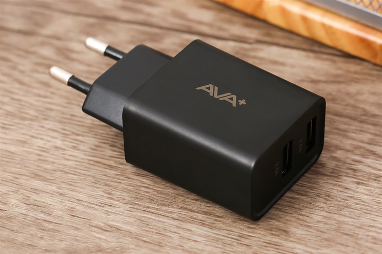 Adapter Sạc USB 12W AVA+ DS020B Màu Đen