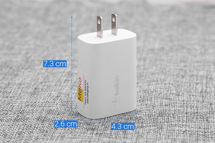 Adapter Sạc Type C PD 25W Belkin WCA004 Màu Trắng
