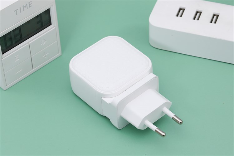 Adapter Sạc 3 cổng USB Type C PD QC3.0 GaN 65W HyperJuice HJ265 Màu Trắng