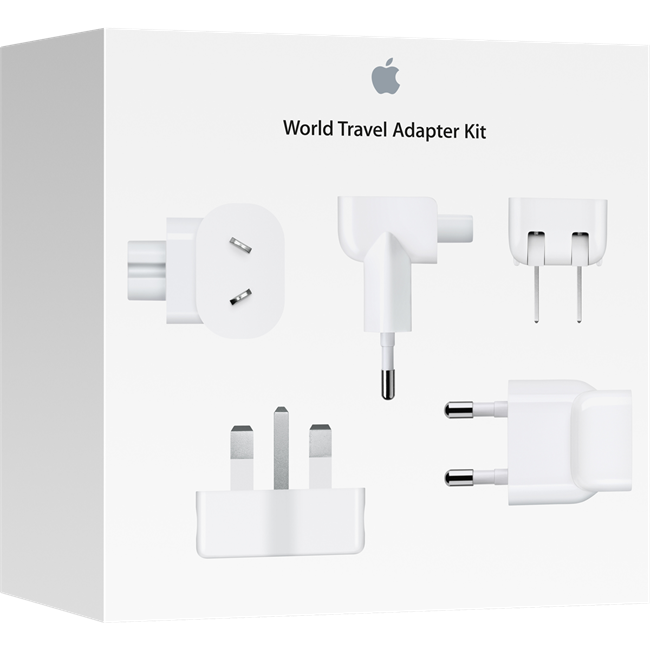 Bộ Chuyển Đổi Chân Sạc World Travel Adapter Kit Apple MD837 Trắng