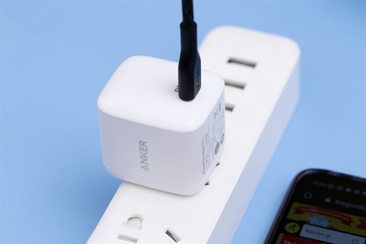Adapter Sạc Type C PD GaN 30W Anker PowerPort Atom A2017 Màu Trắng