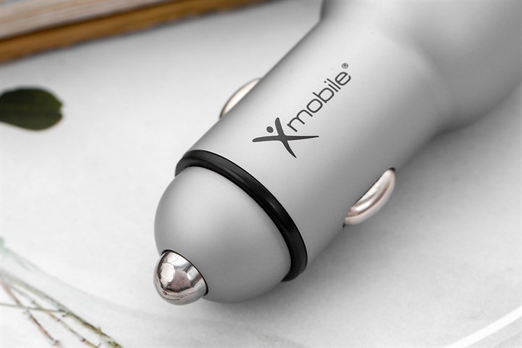 Sạc xe hơi 2 cổng USB Type C PD QC 3.0 20W Xmobile SN-455 Màu Bạc