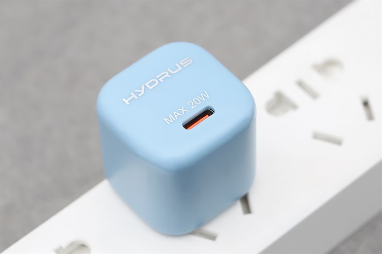 Adapter Sạc Type C PD 20W Hydrus UL160 Màu Xanh Dương