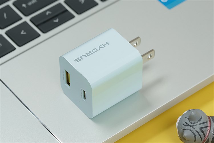 Adapter Sạc 2 cổng Type C PD QC 3.0 20W Hydrus MFZ20QP Màu Xanh mint