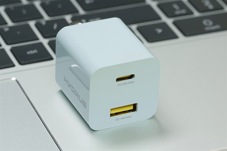 Adapter Sạc 2 cổng Type C PD QC 3.0 20W Hydrus MFZ20QP Màu Xanh mint