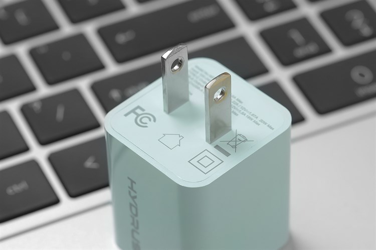 Adapter Sạc 2 cổng Type C PD QC 3.0 20W Hydrus MFZ20QP Màu Xanh mint