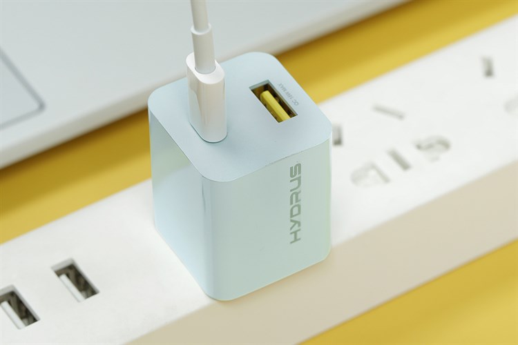 Adapter Sạc 2 cổng Type C PD QC 3.0 20W Hydrus MFZ20QP Màu Xanh mint