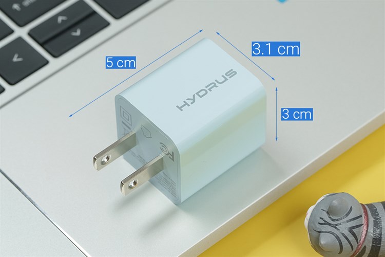 Adapter Sạc 2 cổng Type C PD QC 3.0 20W Hydrus MFZ20QP Màu Xanh mint