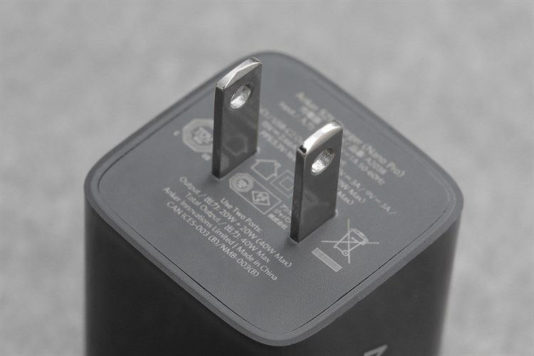 Adapter Sạc 2 cổng Type C PD 40W Anker Nano Pro A2038 Màu Đen