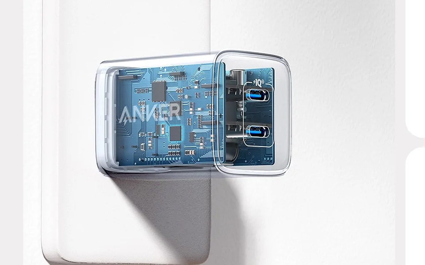 Adapter Sạc 2 cổng Type C PD 40W Anker Nano Pro A2038 - Sạc pin an toàn nhờ khả năng tự điều chỉnh nguồn điện và nhiệt độ