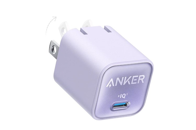 Adapter Sạc Type C PD GaN 30W Anker Nano 3 A2147 Màu Tím