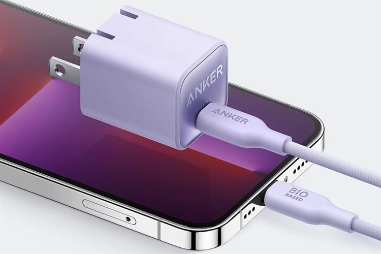 Adapter Sạc Type C PD GaN 30W Anker Nano 3 A2147 Màu Tím