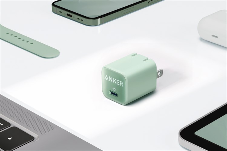 Adapter Sạc Type C PD GaN 30W Anker Nano 3 A2147 Màu Xanh mint