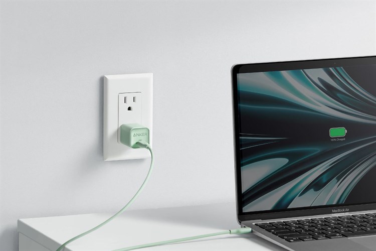 Adapter Sạc Type C PD GaN 30W Anker Nano 3 A2147 Màu Xanh mint