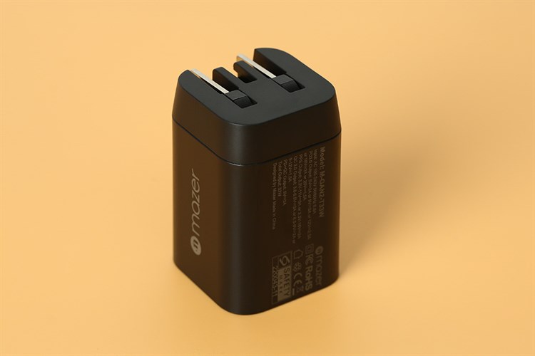 Adapter Sạc 2 cổng USB Type C PD QC 3.0 GaN 33W Mazer T33W Màu Đen