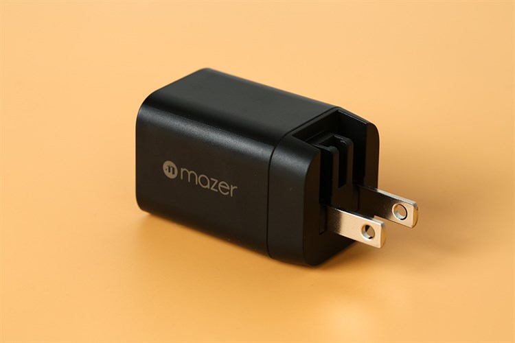 Adapter Sạc 2 cổng USB Type C PD QC 3.0 GaN 33W Mazer T33W Màu Đen