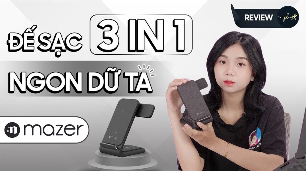 Đế sạc không dây 3 in 1 25W Mazer DESK390