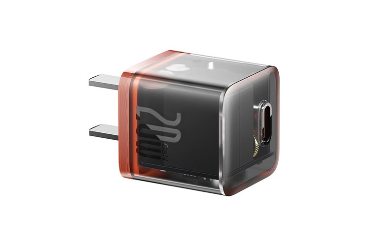 Adapter Sạc Type C PD GaN5 20W Baseus CCGAN20C5-M Màu Đen - Cam