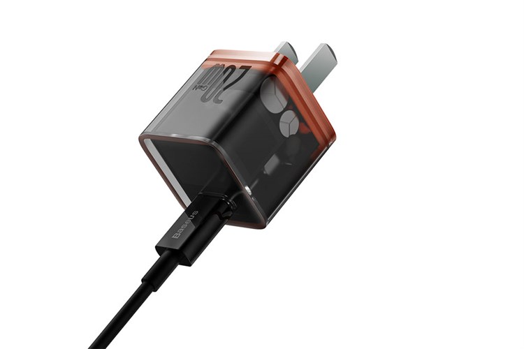 Adapter Sạc Type C PD GaN5 20W Baseus CCGAN20C5-M Màu Đen - Cam