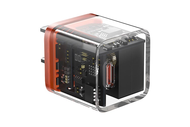 Adapter Sạc Type C PD GaN5 20W Baseus CCGAN20C5-M Màu Đen - Cam