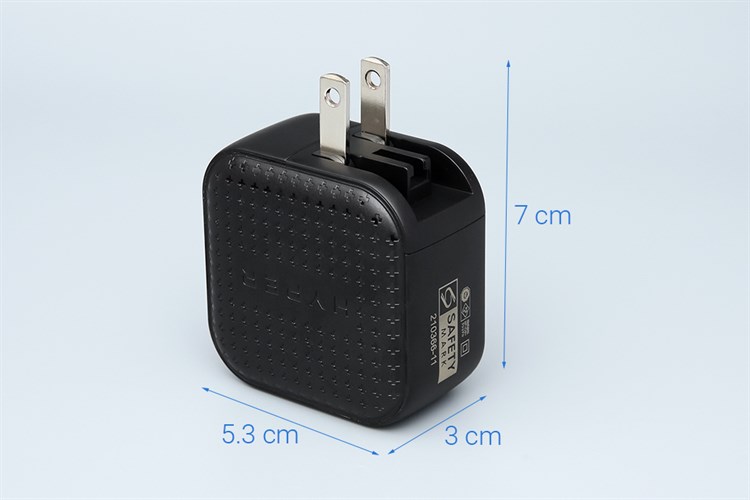 Adapter Sạc 3 cổng USB Type C PD QC3.0 GaN 66W HyperJuice HJ265 Màu Đen