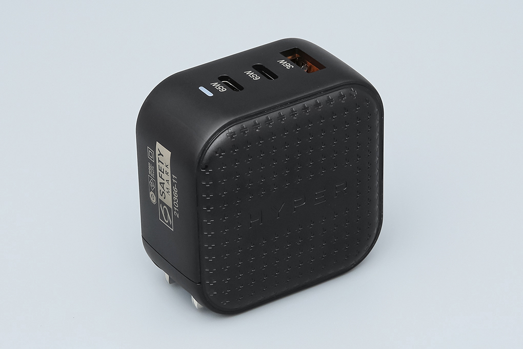 Adapter Sạc 3 cổng USB Type C PD QC3.0 GaN 66W HyperJuice HJ265 Màu Đen