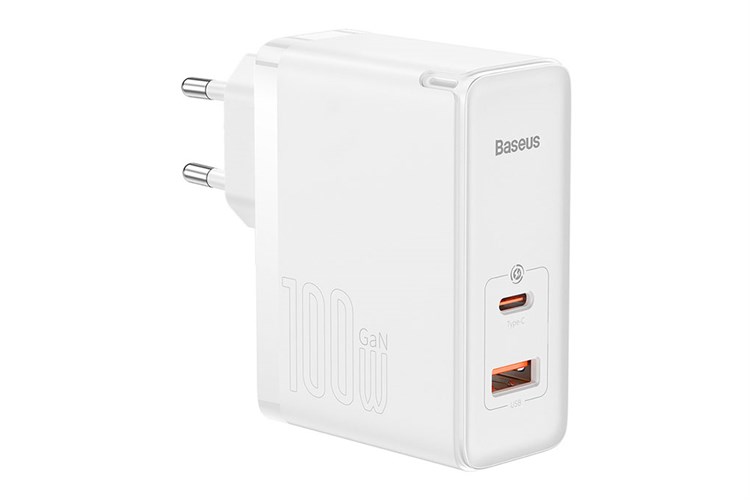Bộ Adapter Sạc 2 cổng USB Type C PD QC 3.0 GaN5 kèm Cáp Type C - Type C 1m 100W Baseus CCGAN100E5