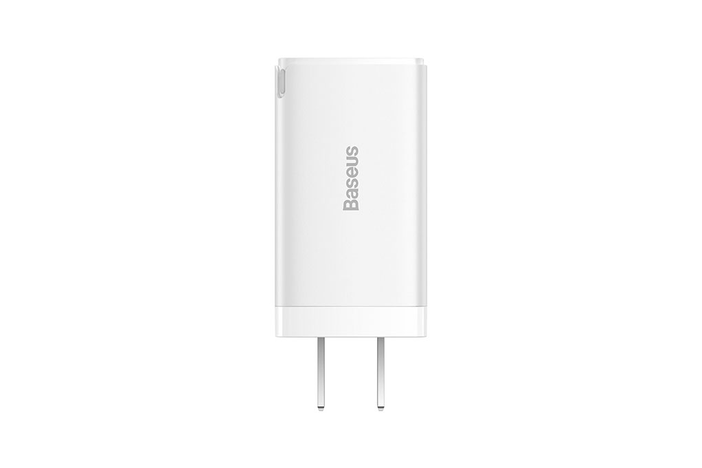 Bộ Adapter Sạc 3 cổng USB Type C PD QC 3.0 GaN5 kèm Cáp Type C - Type C 1m 65W Baseus CCGAN65S5 Màu Trắng