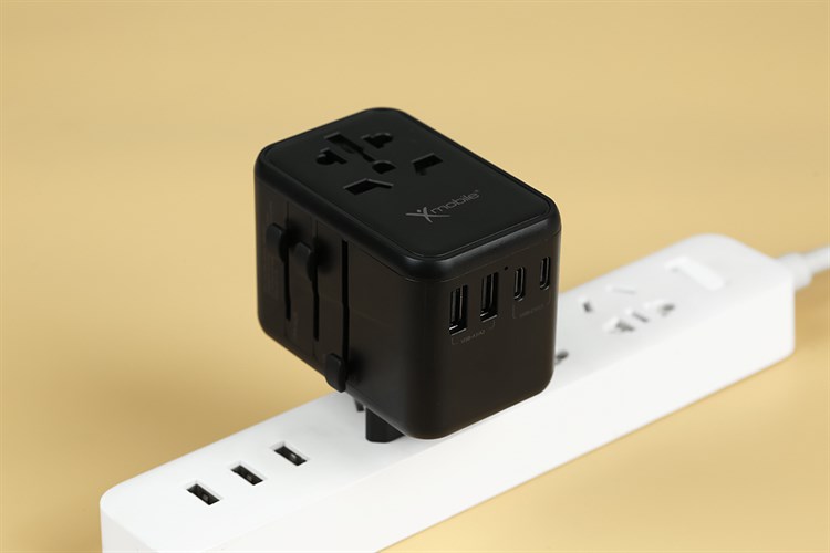 Adapter Sạc đa năng Universal PD GaN 65W Xmobile DS636 Màu Đen