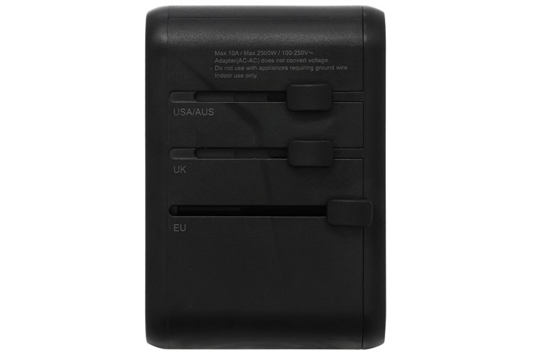 Adapter Sạc đa năng Universal PD GaN 65W Xmobile DS636 Màu Đen