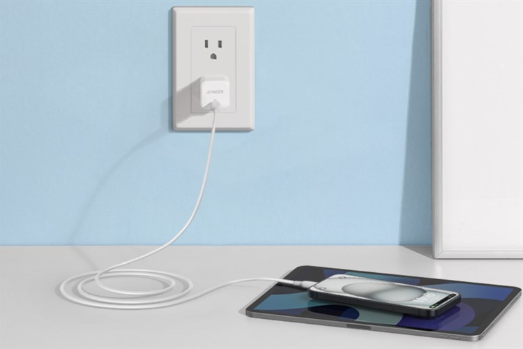 Sạc nhanh Type-C PD 20W Anker PowerPort III Cube A2149 Màu Trắng