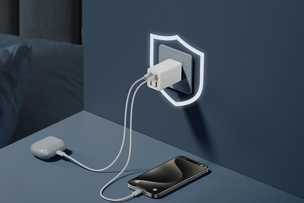Bộ sạc nhanh 4 cổng USB Type-C QC3.0 PD 65W Baseus CCGAN65S6 kèm Cáp Type C - Type C - 3
