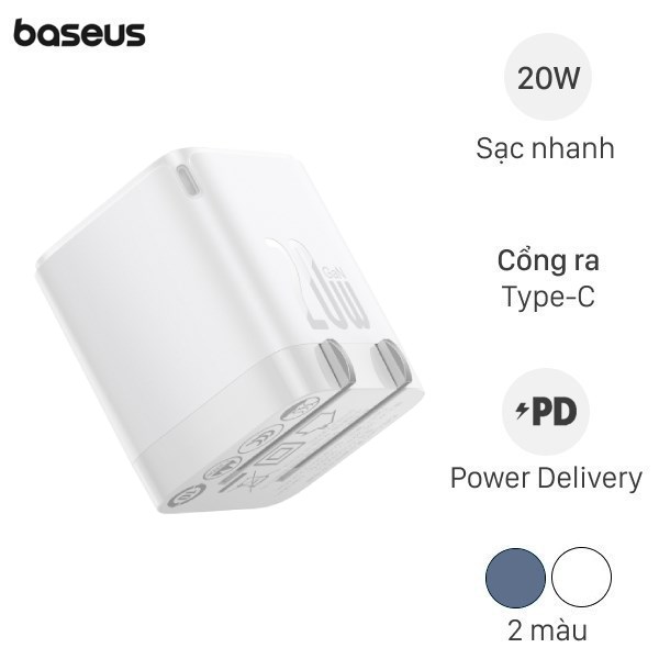 Adapter Sạc Type C Pd Gan5 20W Baseus Ccgan20Cs
