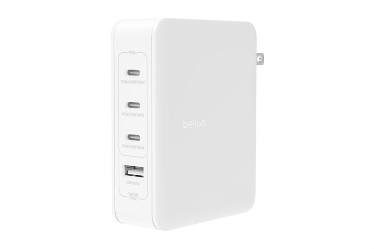 Adapter Sạc 4 cổng Type C PD GaN 140W Belkin WCH014