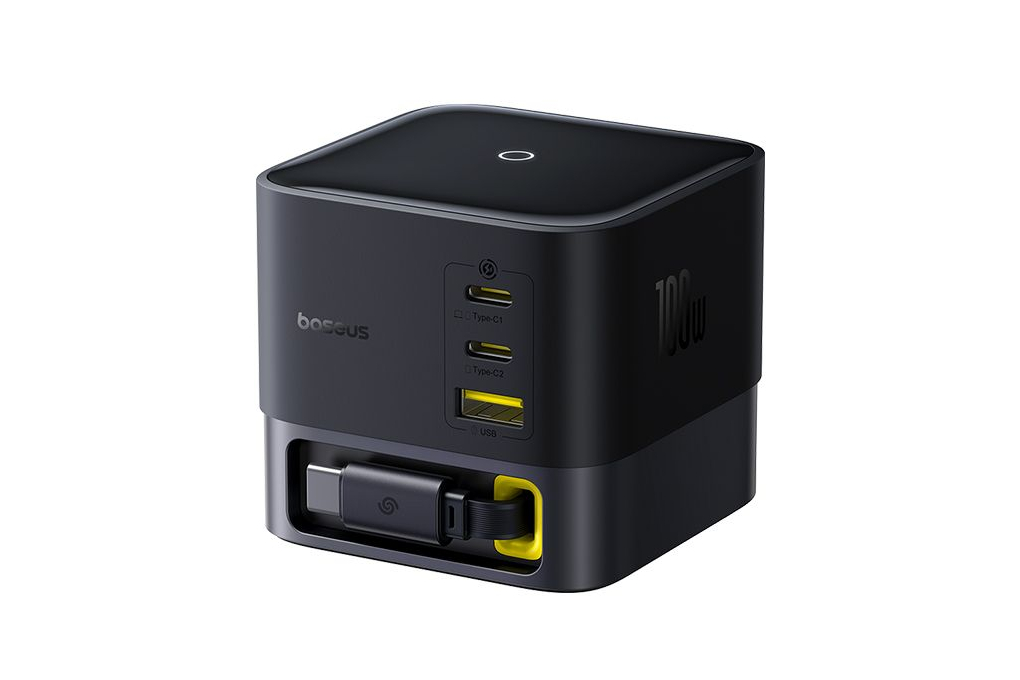 Bộ sạc nhanh 4 cổng USB Type-C 100W Baseus CCSPC100CS kèm Cáp Type C - Type C Màu Đen