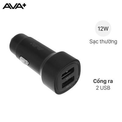 Sạc xe hơi 2 cổng 12W AVA+ SN-613