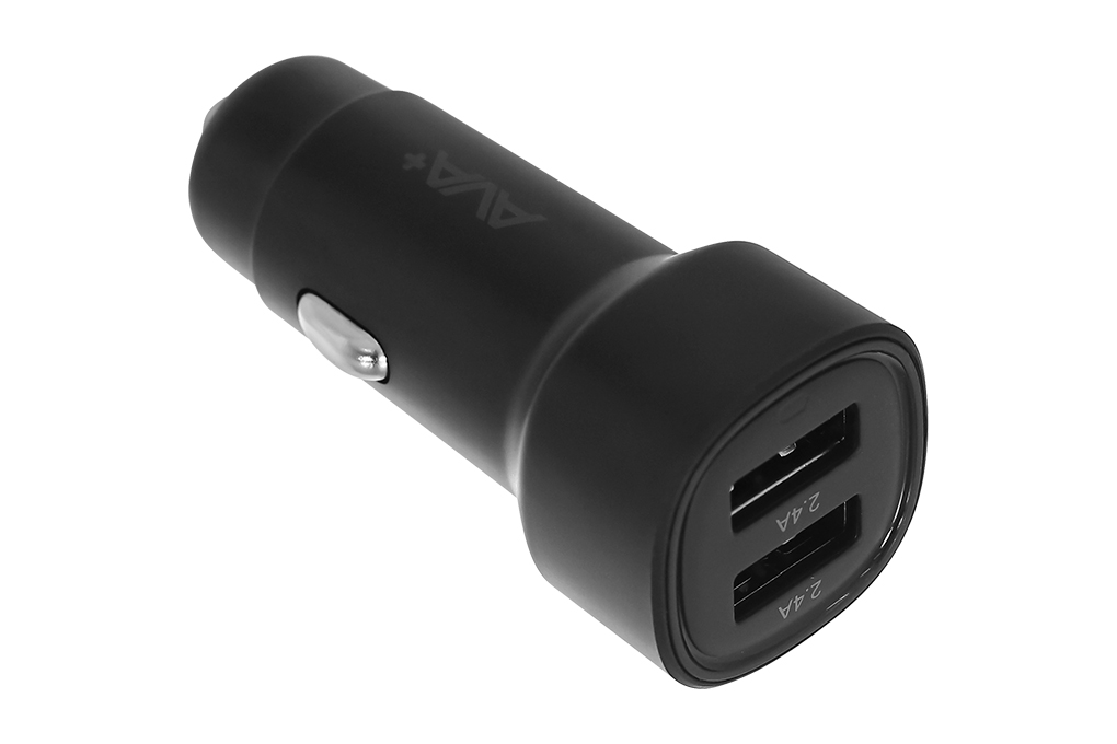 Sạc xe hơi 2 cổng USB 12W AVA+ SN-613 Màu Đen