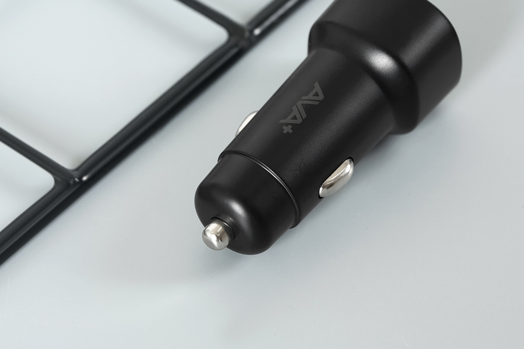 Sạc xe hơi 2 cổng USB 12W AVA+ SN-613 Màu Đen