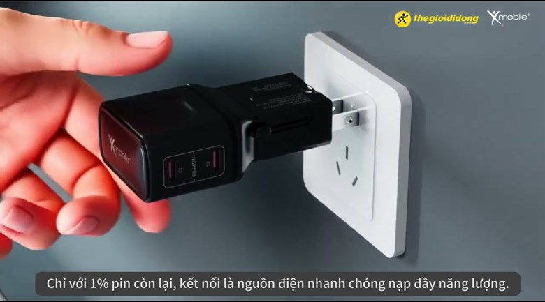 Sạc nhanh đa năng Universal PD GaN 45W Xmobile G545