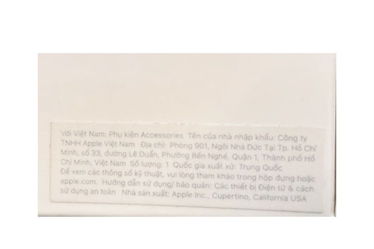 Adapter sạc 12W Apple MD836ZM Màu Trắng