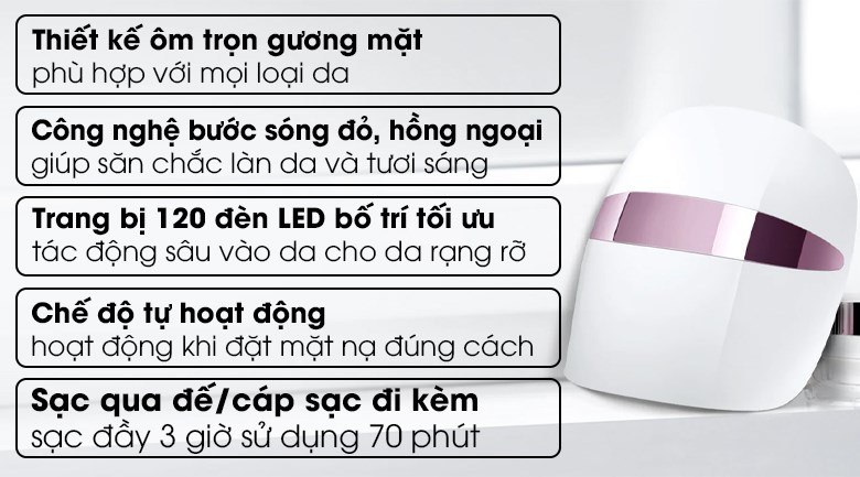 Mặt nạ chăm sóc da mặt Derma LED LG BWM1V