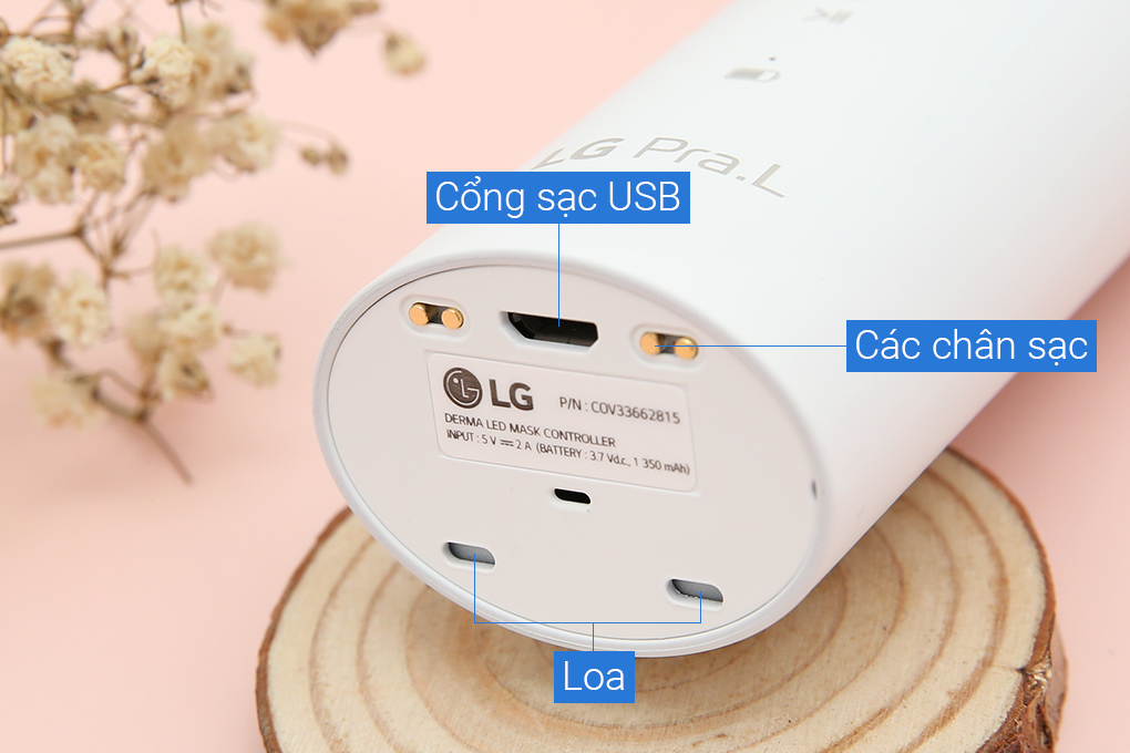Mặt nạ chăm sóc da mặt Derma LED LG BWM1V Màu Trắng
