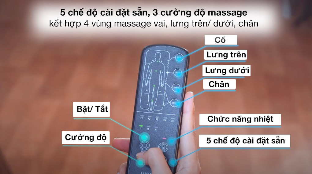 Đệm massage toàn thân Lanaform LA110315