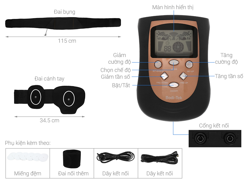 Đai massage bụng điện xung Rio Beauty Tek BT-AATB