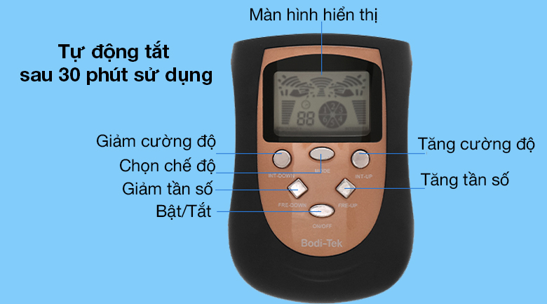 Màn hình - Đai massge bụng Rio Tek BT-AATB