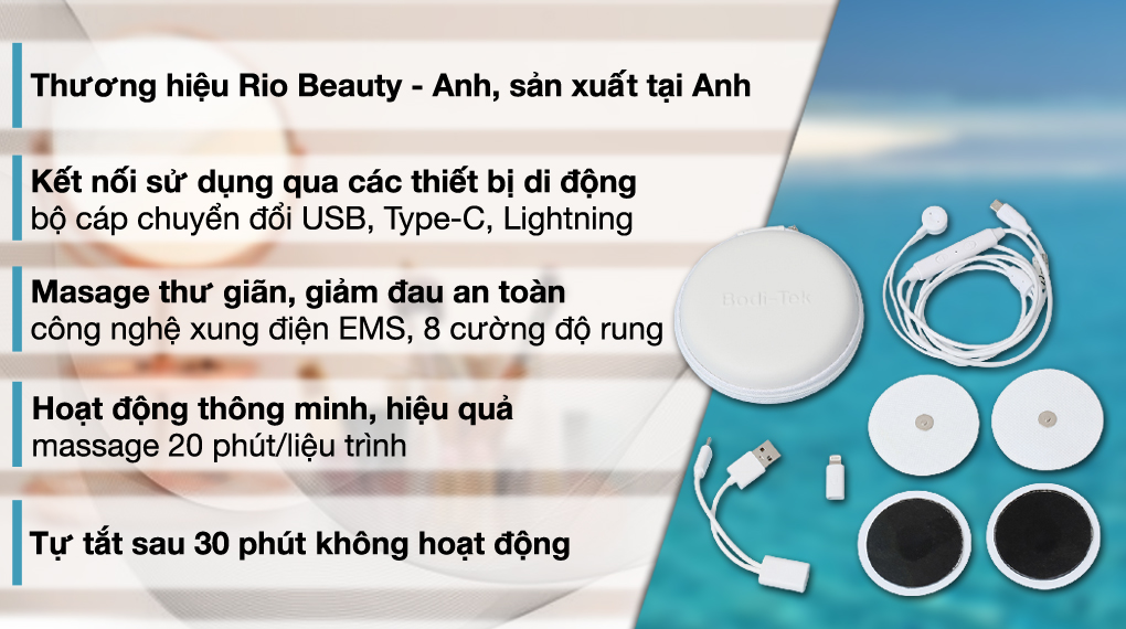 Bộ miếng dán massage toàn thân Rio Beauty  BT-MTQI
