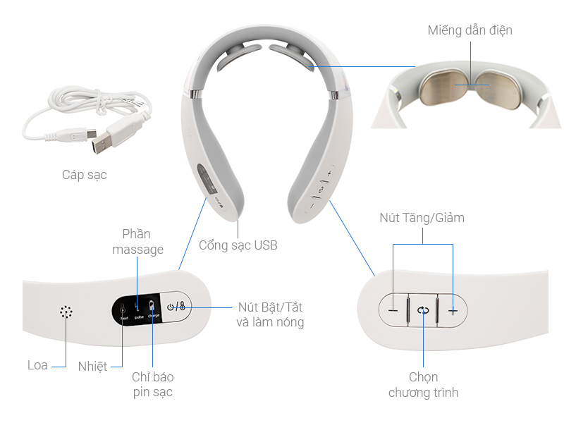 Máy massage cổ, vai, gáy Rio Beauty BT- NEMA