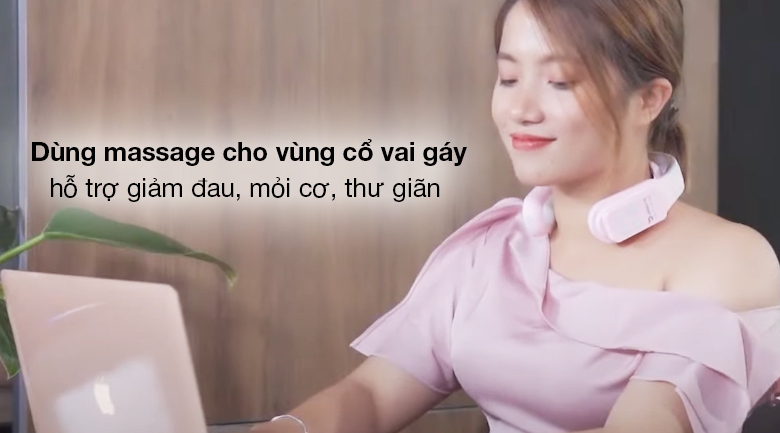 Máy massage vùng cổ vai gáy HASUTA HMN-160 Hồng - Chính hãng