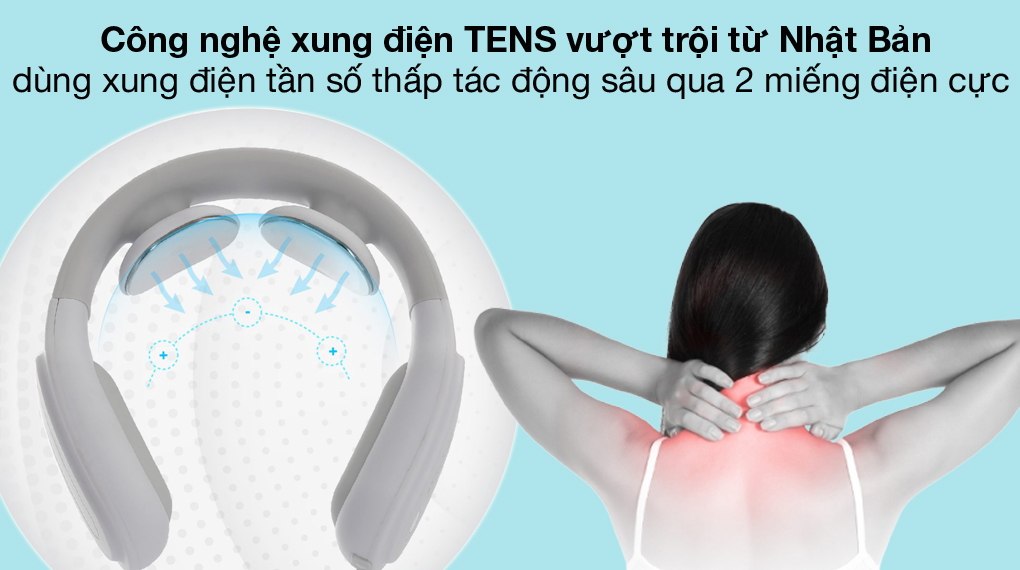 Xung điện TENS - Máy massage vùng cổ vai gáy HASUTA HMN-160 Trắng