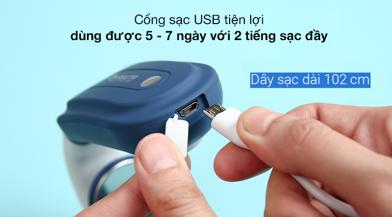 Sạc pin - Máy massage vùng cổ vai gáy HASUTA HMN-160 Xanh